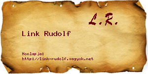Link Rudolf névjegykártya